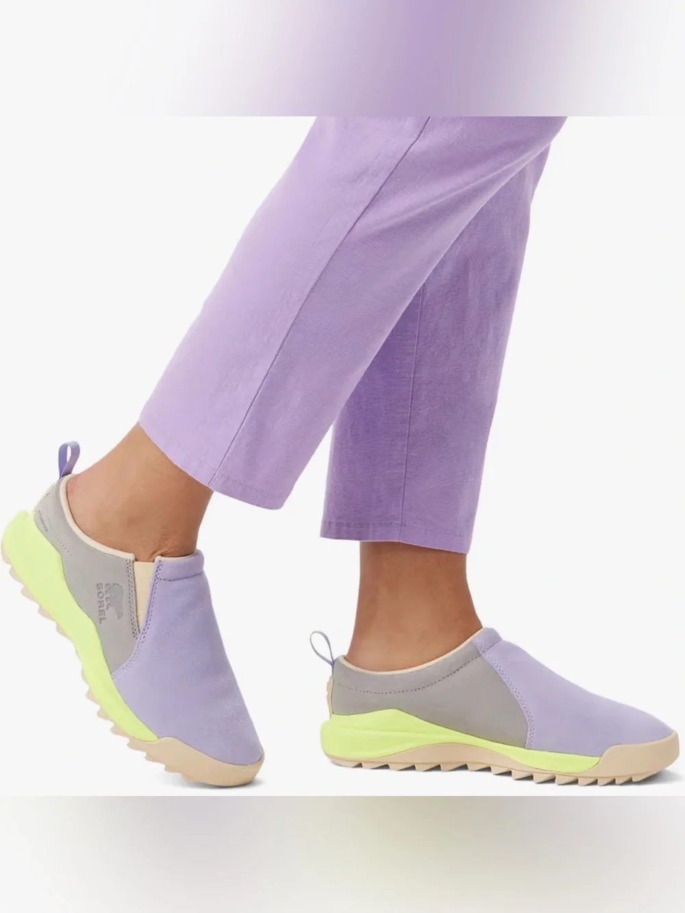 Sorel Suede Slip-On Insulated Waterproof Chunky Traction Sneaker Pastel Colors 9